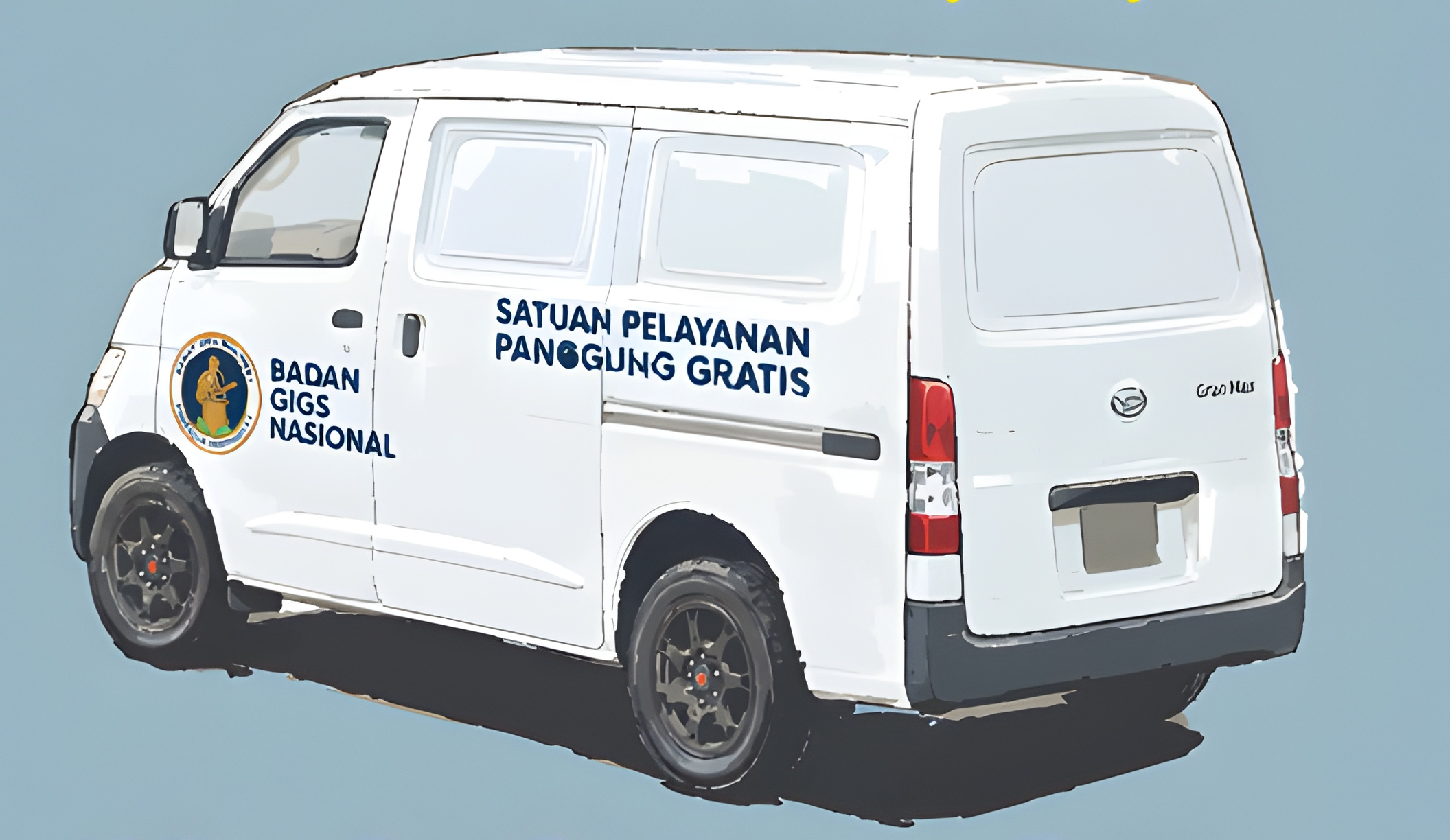 Ilustrasi van Satuan Pelayanan Panggung Gratis milik Badan Gigs Nasional